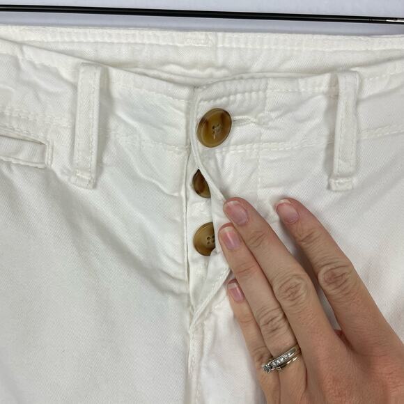 True Religion | Jordan Boyfriend White Button Fly Mid Rise Straight Leg Pants - Picture 7 of 10